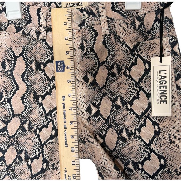 L'AGENCE Marguerite Paloma Python Print Skinny Jeans - Size 25 * WJ11 - Picture 5 of 7